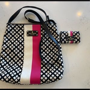Kate Spade “Victoria Signature Canvas Crossbody” and ID wallet